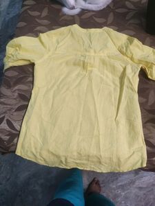 Yellow Short Kurta Cum Tunic
