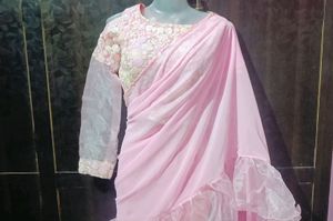 Trendy Frill Organza Saree🤩, From Instagram