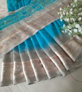 Set Of 2 Georgette/Chiffon Sarees