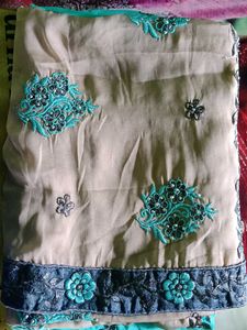 Elegant Embroidered Saree