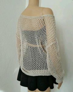 Mesh Sweater / Cover Up Top