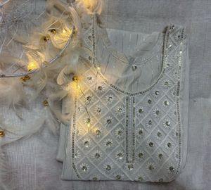 white kurta set