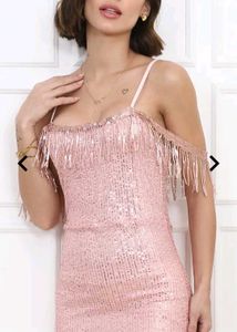 Sparkling Pink Sequin Party Dress