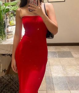 Red Bodycon Maxi Tube Dress