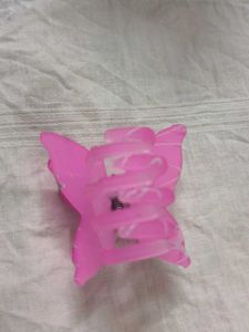Pink Butterfly Hair Clip