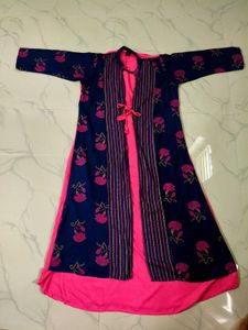 ✨ Floral Printed Long Kurti / Shrug Style Dress ✨