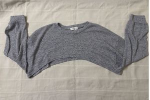 Grey Bolero Cropped Long Sleeve Shrug Top