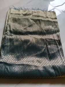 Elegant Teal Embroidered Saree