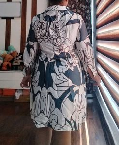 Floral Print Button-Up Dress