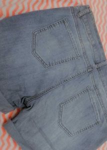 Distressed Denim Shorts