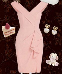 Chic Peach Bodycon Dress