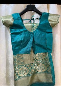 Green Banarasi Saree with blouse