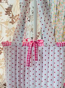 Heart Print Quilted Tote Bag🌸🎀