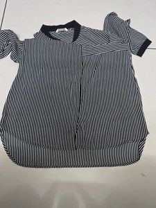 Striped Black &amp; White Top