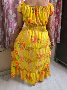 Mustard Yellow Tired Dress