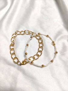 Gold & Beaded Bracelet Stack