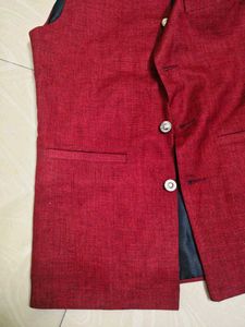 Stylish Men&#39;s Nehru Maroon Red Modi Jacket