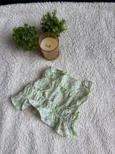 Floral Ruched Crop Top
