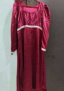 Burgundy Empire Waist Dress