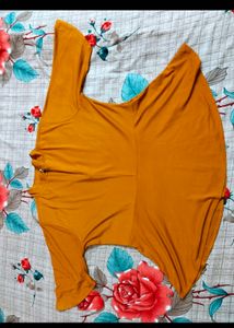 V Neck Orange Top