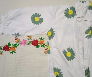 Trendy Floral Tie-Front Top