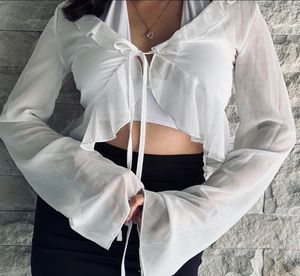 Urbanic White Mesh Top