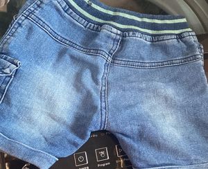Unisex Blue Colour Jeans Shorts