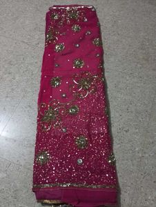 Pink Embellished Saree