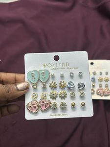 Cute Earring Set pack of 12