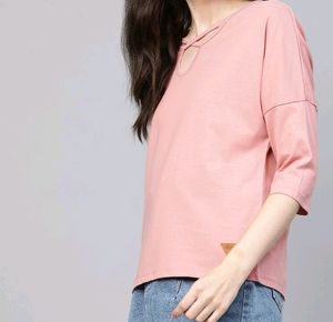 Pink Cross Strip T-shirt