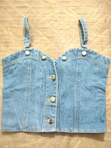 Vest / Overcoat Blue Denim