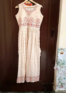 Cream Embroidered Festive Suit Set