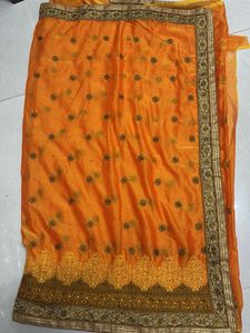 Elegant Orange Saree
