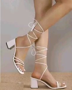 White Strappy Heels