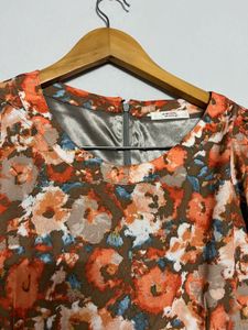 Floral Print Mini Dress🧡