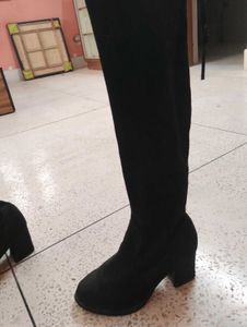 Thigh High Boots With Free Black Stockings