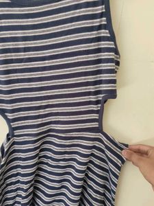 Hnm Blue Side Cut Dress