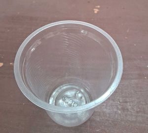 Transparent disposable water / juice glasses