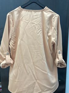 peach formal blouse