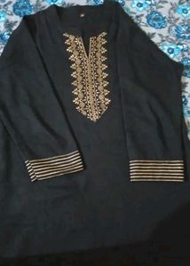 Combo of 2 Embroidered Black Kurta