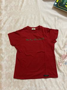 Red 'Merry Christmas' Tee