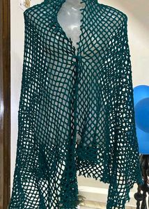 Green Crocheted Scarf