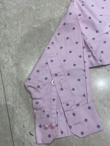 Pink Patterned Button-Down Shirt