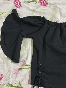 Bell Sleeve Crop Top