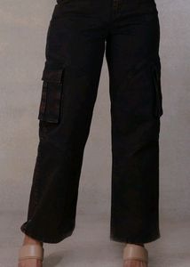 Black Six Pockets Denim Jean