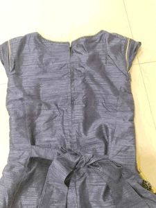 Elegant Blue &amp; Gold Ethnic Gown