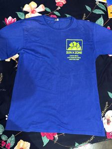 Blue Graphic Oversized T-shirt