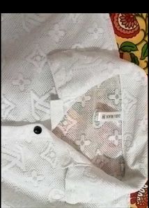 Vintage Aqua Zip-Neck Polo Shirt