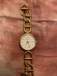 Fossil Gold-Tone Chain Bracelet Watch