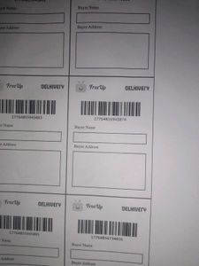 25 Printed Shipping Labels